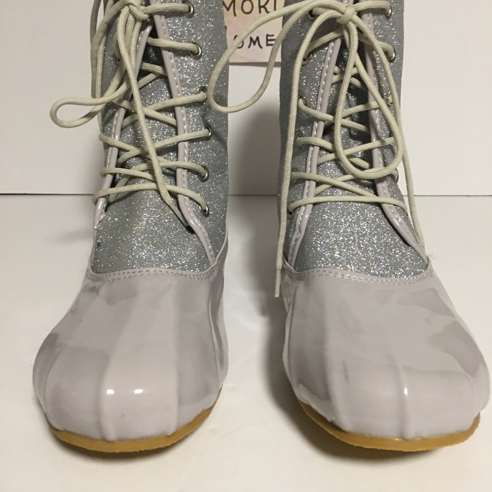 NICE BOOTS GIRLS 40 GRAY WITH SILVER SPARKLES LIKE NEW